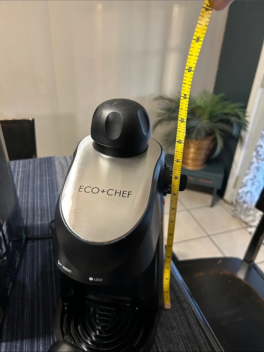 Brand new 5 piece Eco+Chef Black Cappuccino Espresso Maker in original box.